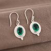Green Emerald Gemstone Jewelry, 925 Sterling Silver Earrings, Handmade Dazzling Jewelry, Meditation Earrings Gift For Women