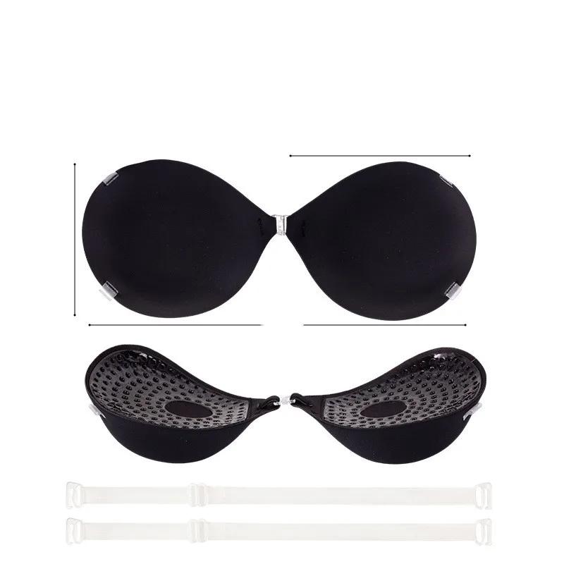 5cm Thickened Chest Sticker Skin Invisible Bra Flat Chest Display Big Silicone Breast Sticker Bridal Wedding Noodle Sticker M чёрный