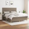 3142429 vidaXL Divan Bed with Mattress Taupe 160x200 Cm Fabric