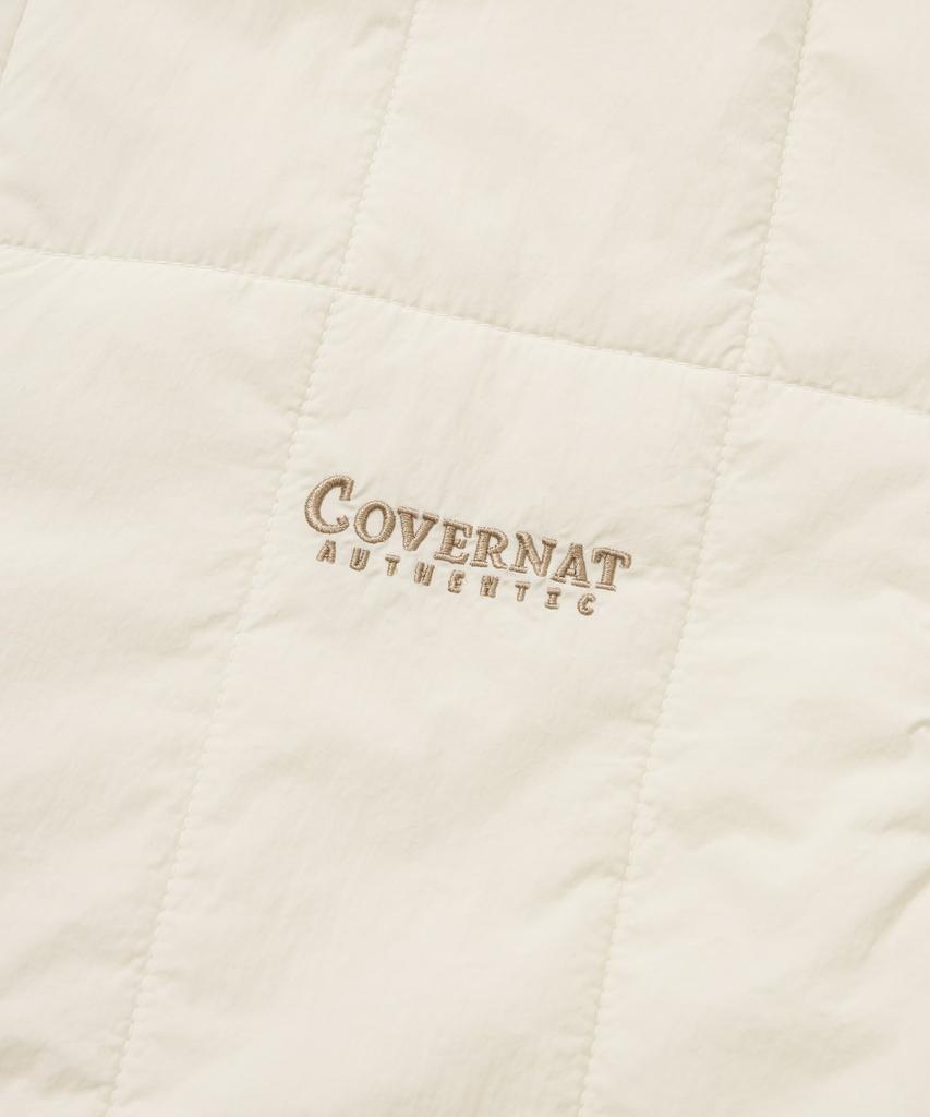 Covernat Fleece Reversible Quilted Vest Ecru