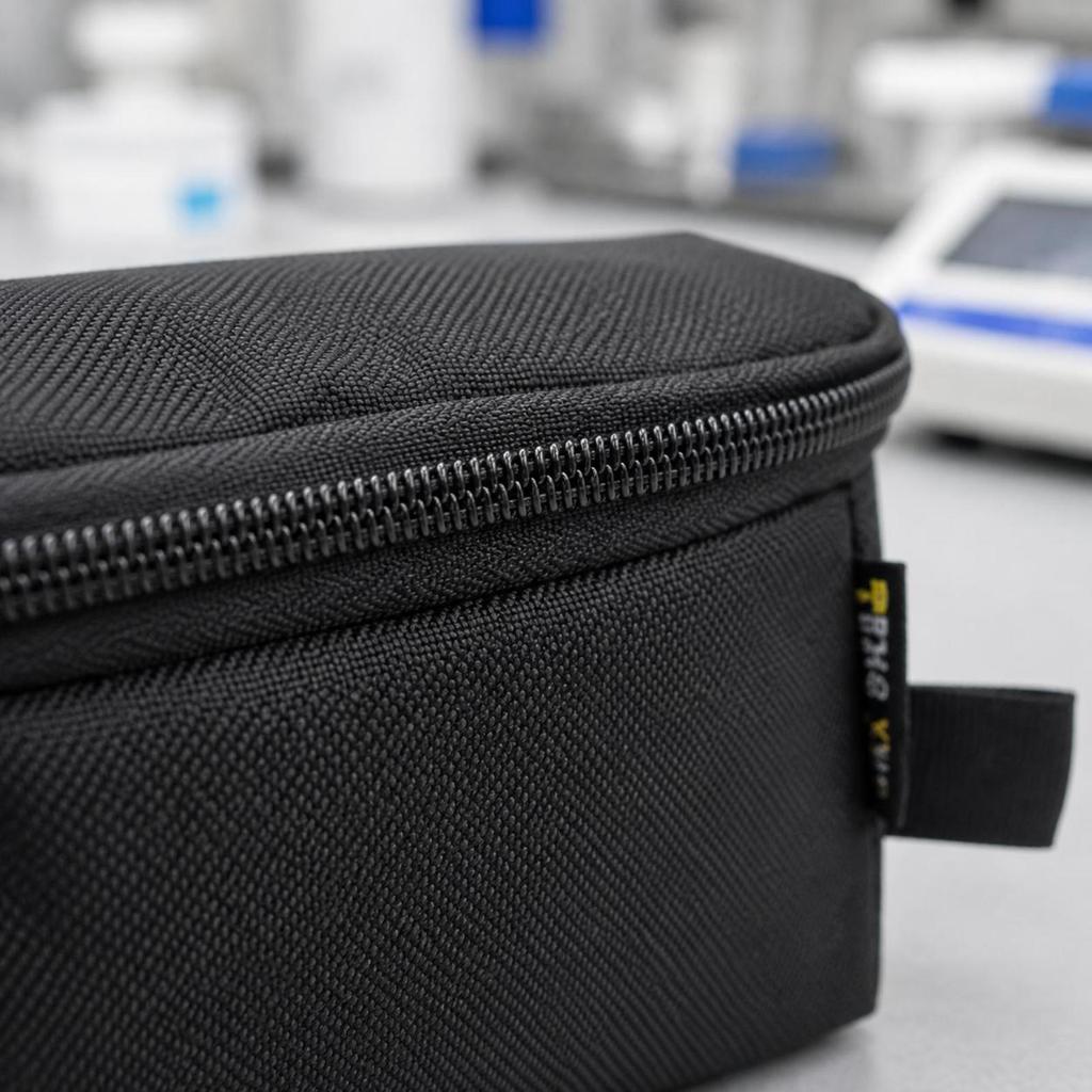 Handheld Storage Bag Oxford Cloth Zippered Side of Strap Zipper Pouch