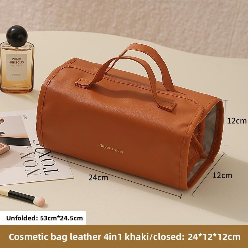 Waterproof Pu Travel Makeup Purse With Multipurpose Storage For Toiletry And Accessories