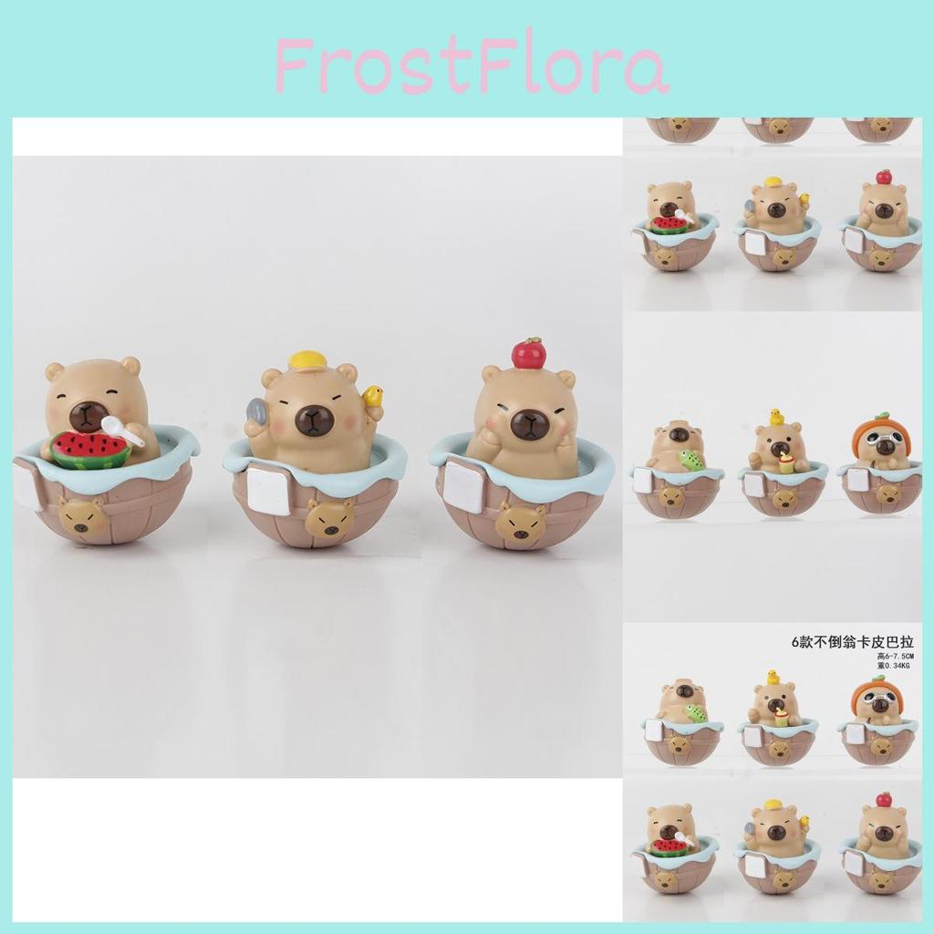 Adorable Capybara Wobbler Summer Time Q Version Pvc Collectible Toy Figure 6 Styles
