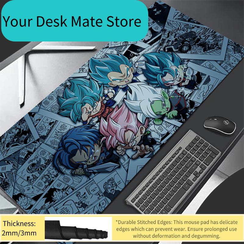 Gaming Mouse Pad Design Non-slip Rubber Sewn Edge Dragon Ball Extended Desk Mat HD Keyboard Pad Gamers And Office Work Mousepad