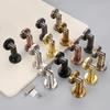 304 Stainless Steel Magnetic Door Stopper – Thickened Anti-Collision Design, High-Grade Black Wall Suction for Room