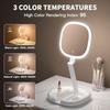 6.3'' Makeup Mirror with Magnification 1X 8X Magnifying Vanity Mirror with 3 Light Modes Rechargeable DoubleSided LED Lighted M