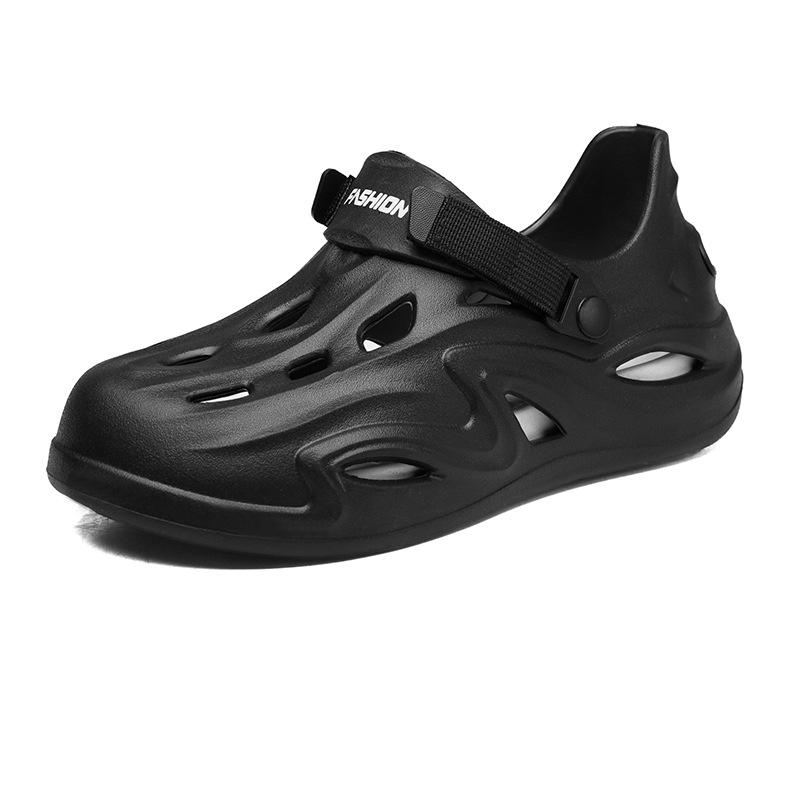 

Пляжные сандалии Step On Shit Feeling, пара, нескользящие тапочки, спортивная сумка и однотонные мужские туфли с дырками 46 чёрный