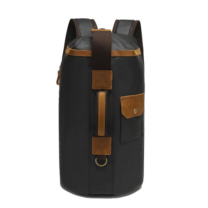 Men's Adhesive Canvas Vintage Backpack Solid Color Outdoor Travel Backpack