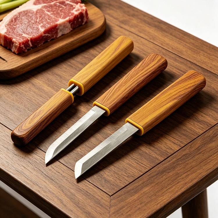 2pcs/set Stainless Steel Fruit Knife Cutter Table Knife Meat Cleaver Butcher Knives