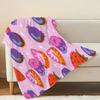 Lightweight Fruit Series Flannel Blanket – Soft, Bright & Warm, Versatile for Home, Car, Halloween, Christmas, Home Decor & Portable Cozy Use