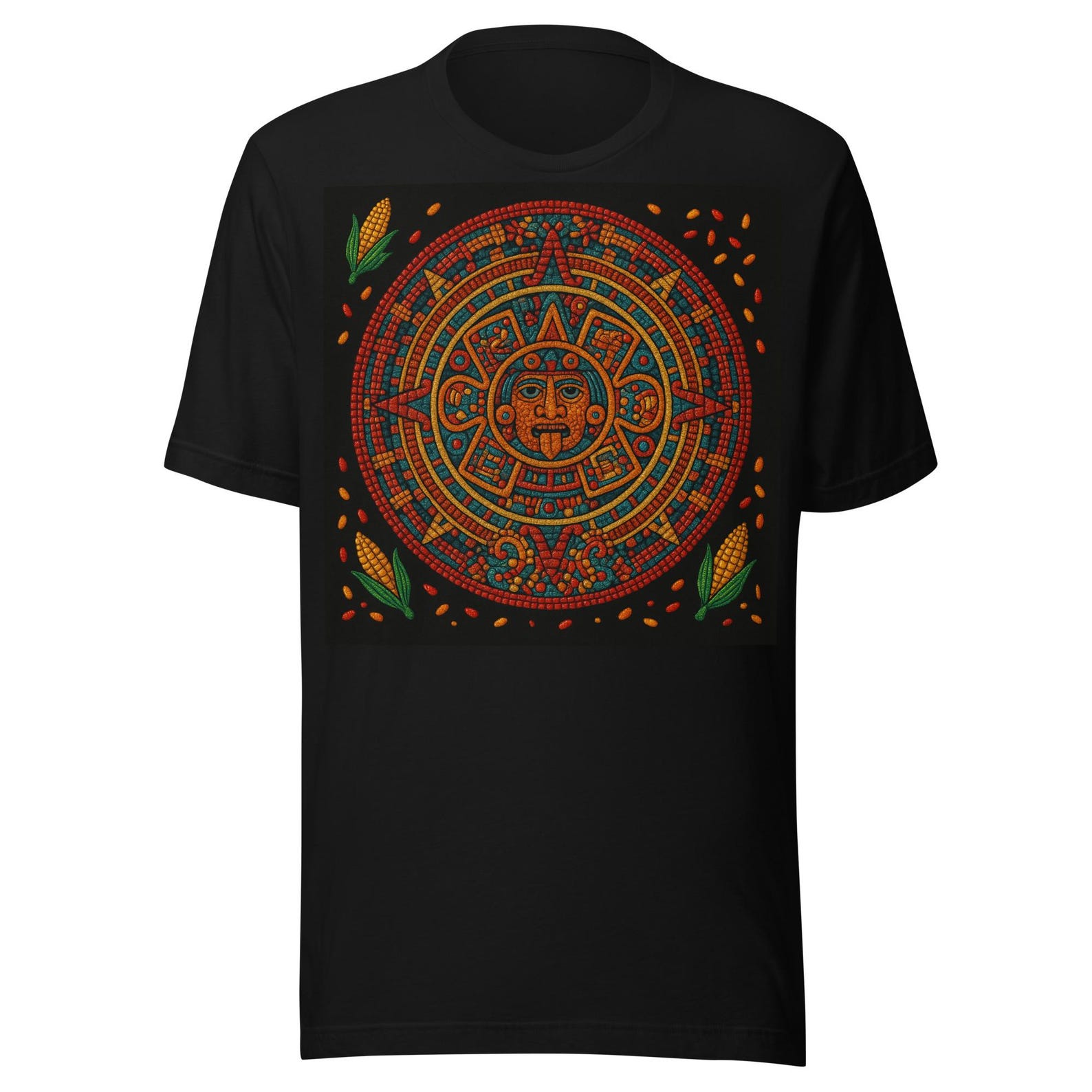 Aztec Calendar Corn Unisex t-shirt XL