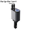 106W 4 IN 1 Retractable Car Charger USB Type C Fast Charger Digital Display Cigarette Lighter Adapter PD QC3.0 for IPhone/Samsun