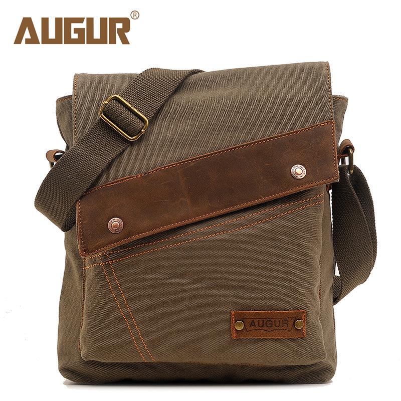 New Men's Bag Canvas Bag Men's and Women's Vertical Crossbody Bag Shoulder Bag European and American Retro
