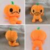 Halloween Pumpkin Plush Toy, Orange Halloween Stuffed Pumpkin Fluffy Plush Toy Cute Pumpkin Cushion Soft Toys for Kids Gift