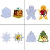 Snowflake Photo Frame Drop Glue Mold Diy Christmas Decor Snowflake Photo Frame Pendant Desktop Ornament Silicone Mold