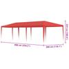 Red Party Tent 900 X 300 X 255 Cm PE and Steel