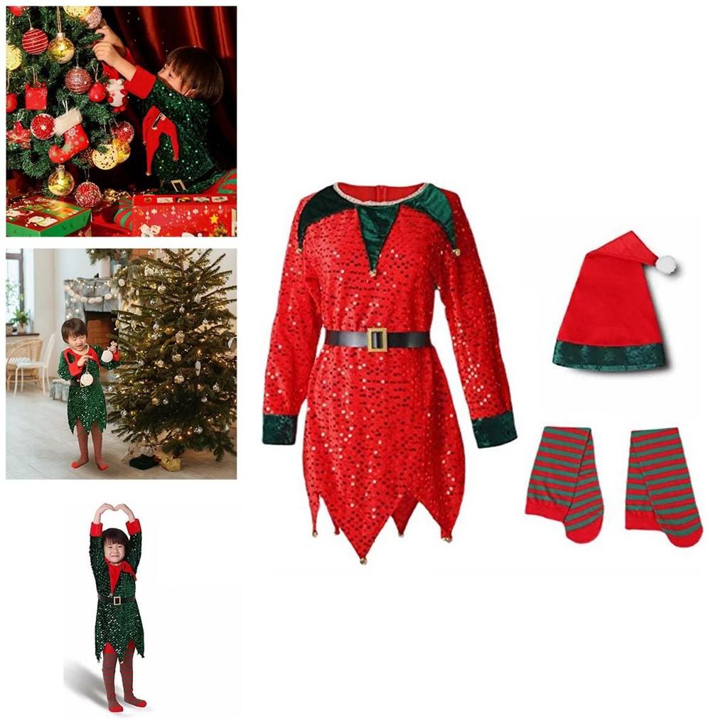 Cute Kid Christmas Elf Costume For Xmas Festive Outfits