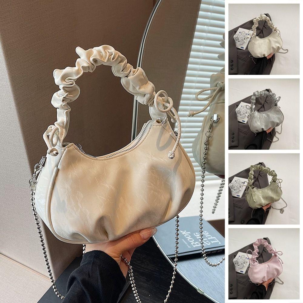 New Design Y2k Shoulder Bag Korean Style Crossbody Handbags Casual Pleated Underarm Bags  Ladies