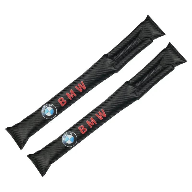 

2pc For BMW M E39 E36 E60 E90 E46 F30 F10 Car styling Seat Crevice Gap Stopper PU Leather Leakproof Protector car seat cover pad