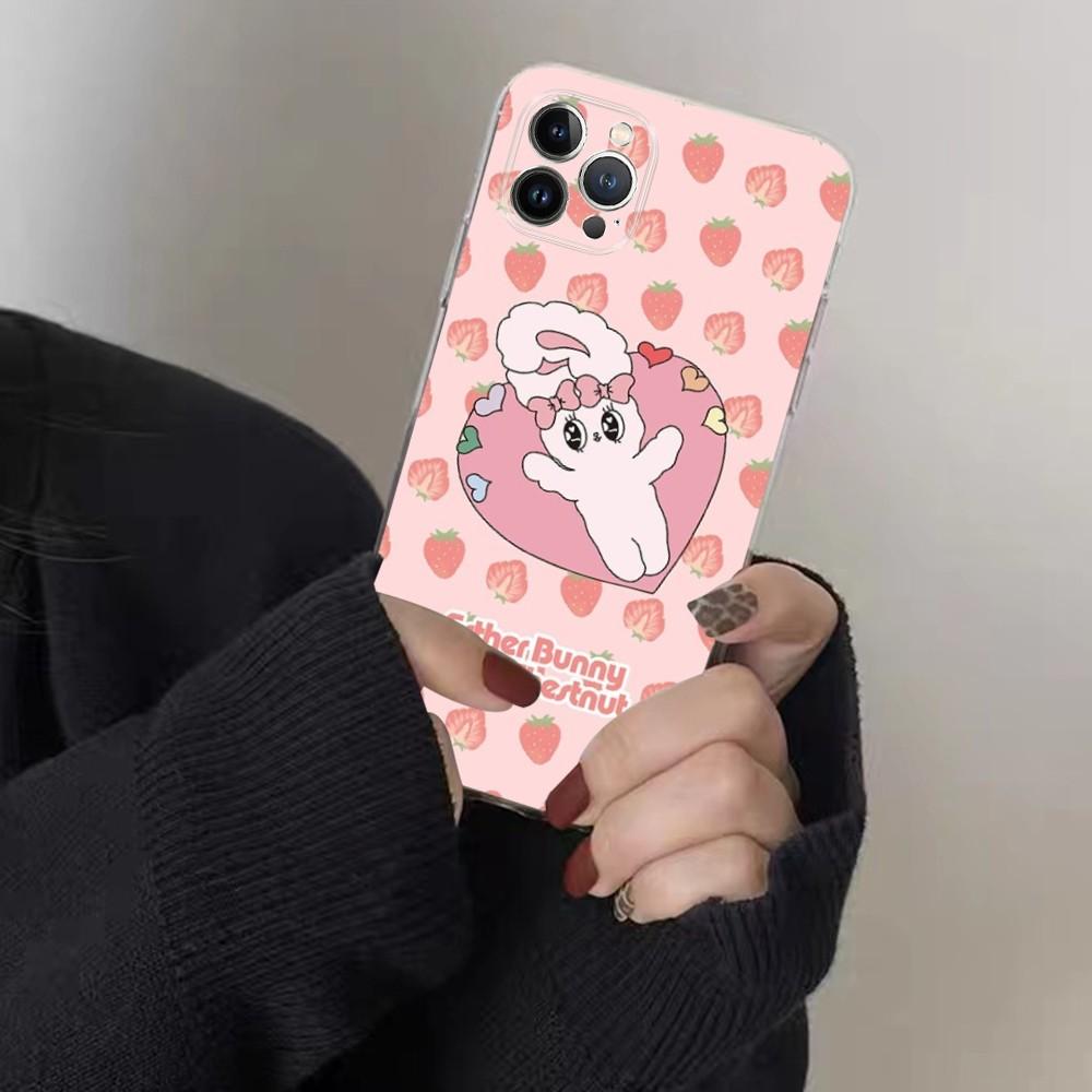 

Esther Cute Bunny Phone Case For IPhone 16 15 8 7 6 6S Plus X SE XR XS 14 11 12 13 Mini Pro Max Mobile Case iPhone 15 plus