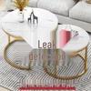Simple Modern Light Luxury Coffee Table - Small Round Side Table for Living Room or Bedroom