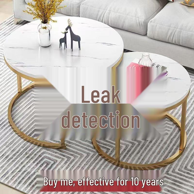 Simple Modern Light Luxury Coffee Table - Small Round Side Table for Living Room or Bedroom