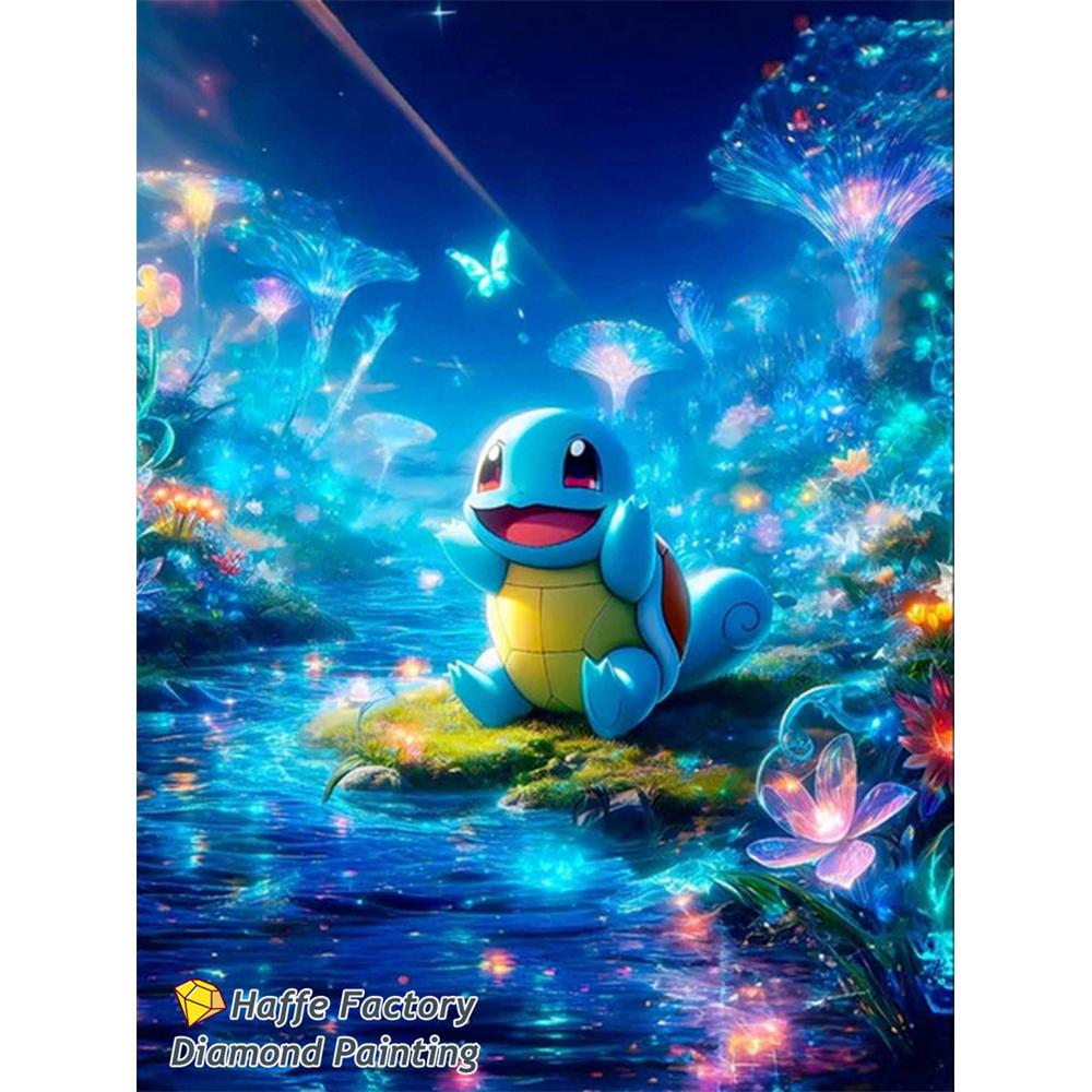 Magische Elf Snorlax Squirtle Diamond Painting Kunst Diy 5d Cartoon Eeveee Charmander Kruissteek Mozaïek Huisdecoratie Cadeau
