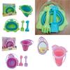 Nouveau seau d'eau pliable portable en silicone souple de 2,5 L pour le jeu en extérieur et le sable