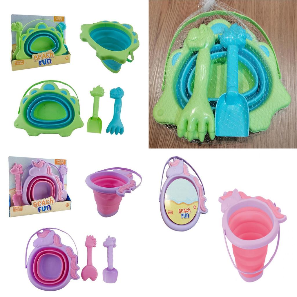 Nouveau seau d'eau pliable portable en silicone souple de 2,5 L pour le jeu en extérieur et le sable