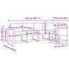 Outdoor Sofa Set 5 pcs Natural and Anthracite Polyester