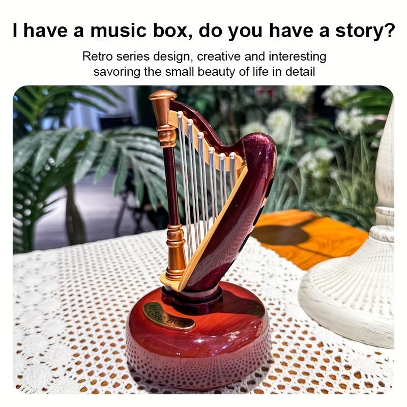 1Pc Design string music box - manual, no battery required, perfect for home decor and gifts