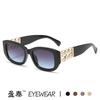 Baroque Fashion Square Sunglasses Women Uv400 Sun Glasses For Party And Street Style