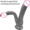 Double Dildos Realistic Dick Double Penetration Vagina and Anus Soft Penis Anal Plug Big Phallus Butt Plug Sex Toys for Women