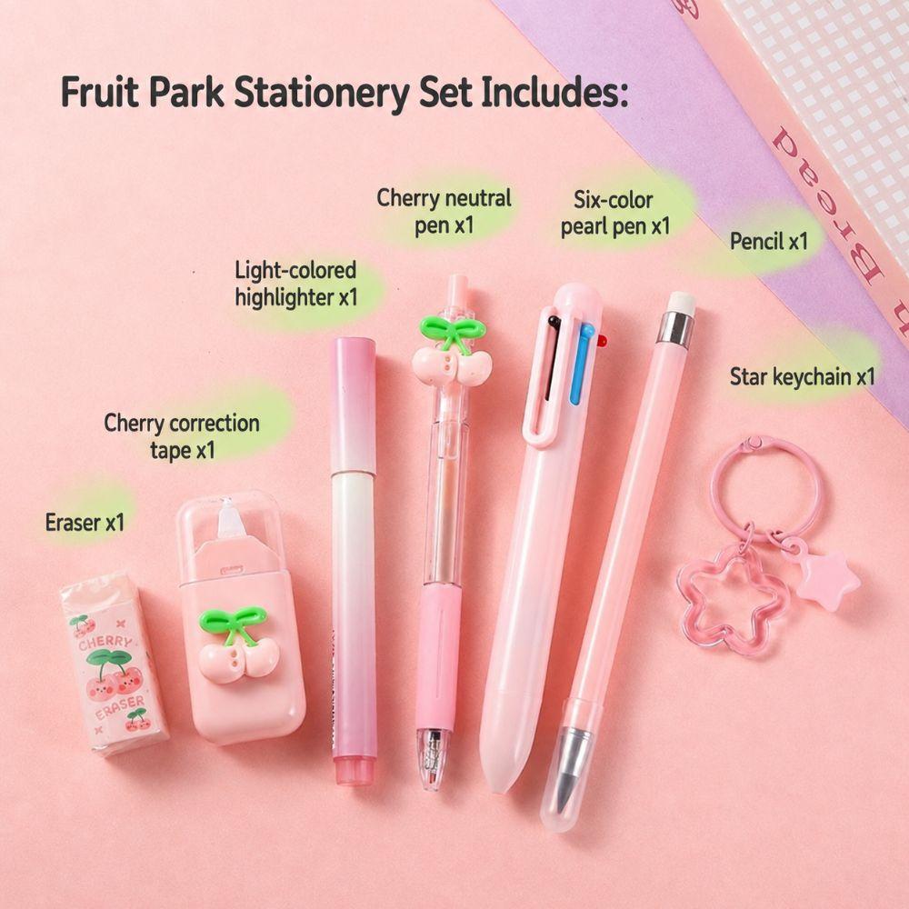 7 In 1 Stationery Set Complete Stationery Gel Pen Creative Pendant  Students
