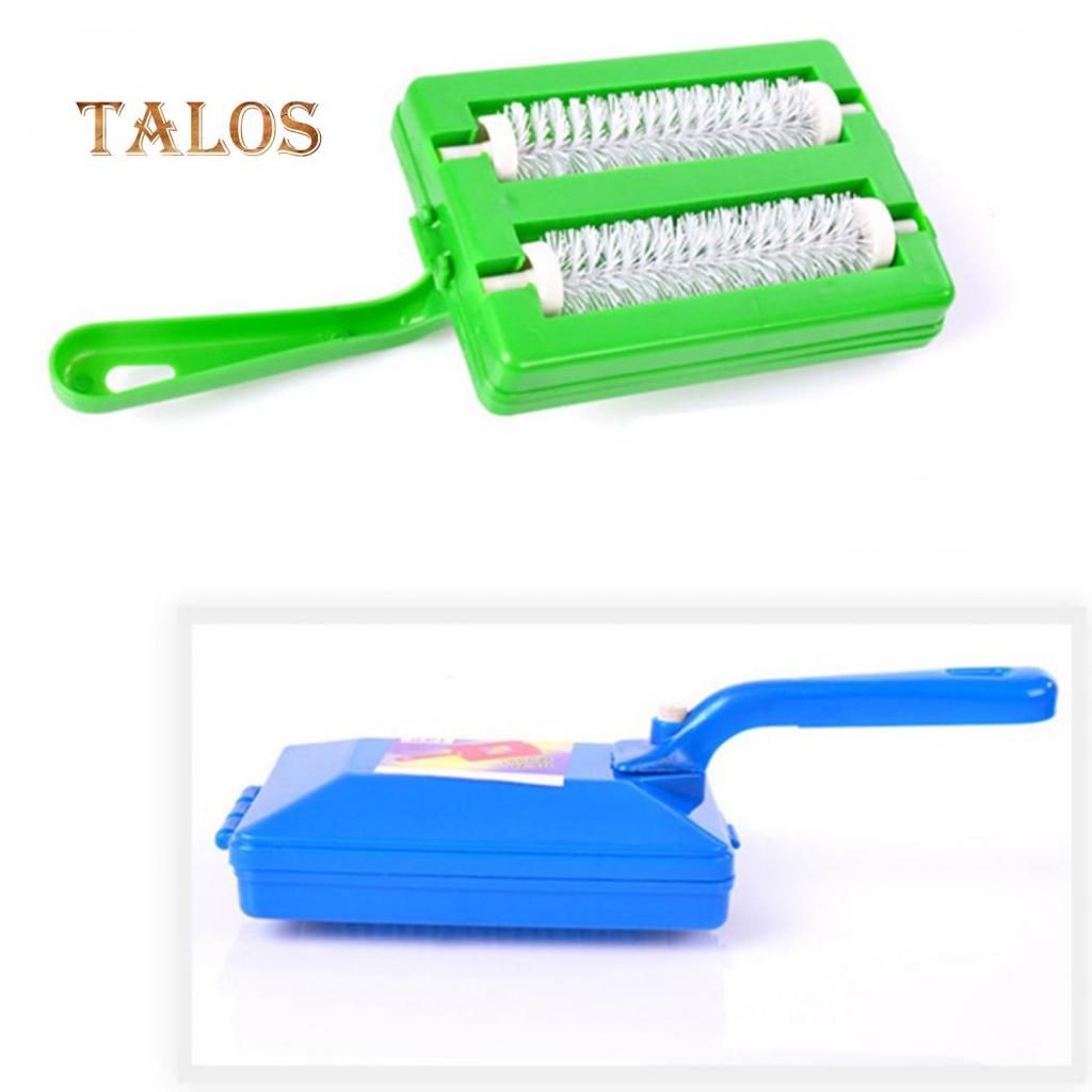 Practical Double Roller Carpet Table Sofa Dusting Cleaning Brush Cleaning Tool Bathroom Supplies