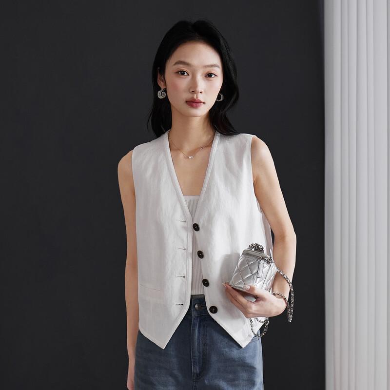 SOFSIL Women s Linen V-Neck Vest XL