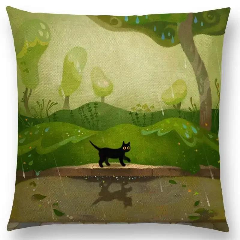 Super Cute Cartoon Animals Pufferfish Cushion Cover Lovely Bird Sweet Nest Interesting Fish Cat Frog Fox Throw Pillow Case Hogar