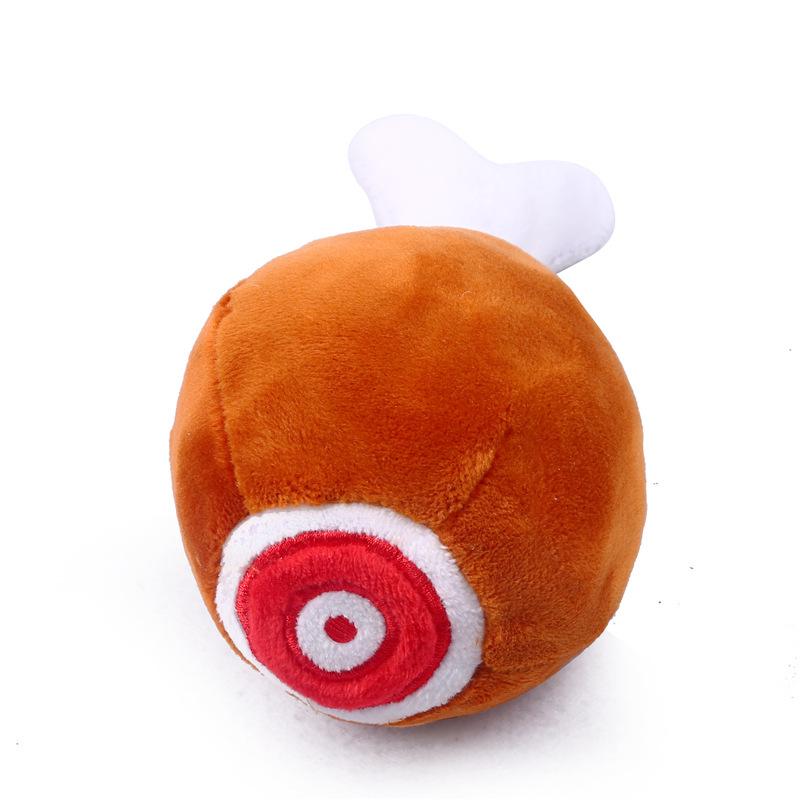 

Dog Plush Toy Bite Resistant Squeaky Simulated Chicken Dog Toy Leg Shape Puppy Toy Interactive Dog Accessories коричневий
