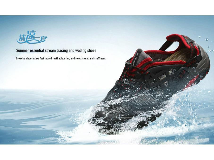Men's Quick-Dry Amphibious Canyoning & Mountaineering Shoes - Breathable British Style