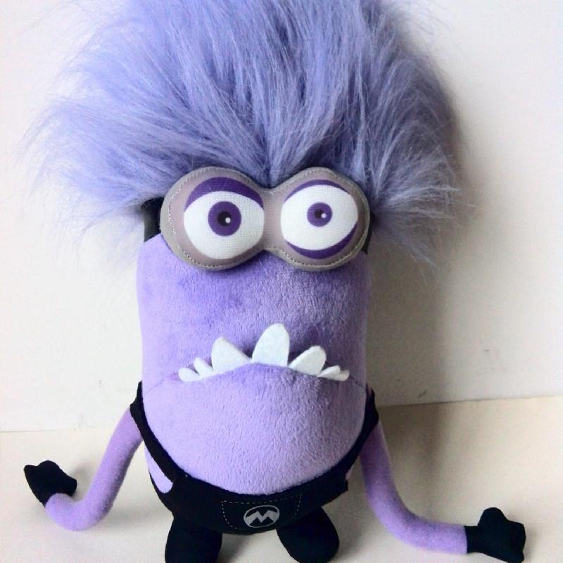 Despicable Me Purple Evil Minions Cartoon Plush Toy Doll For Room Decoration