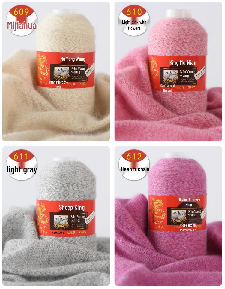 Pure Cashmere Machine-Knitted Medium-Fine Yarn for Hand-Knitting Scarves and Baby Items