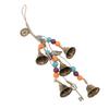 2pcs Metal Bells Door Hanging Bell Wood Beads Wind Chimes Decorative Witch Bells  Home Room Decor