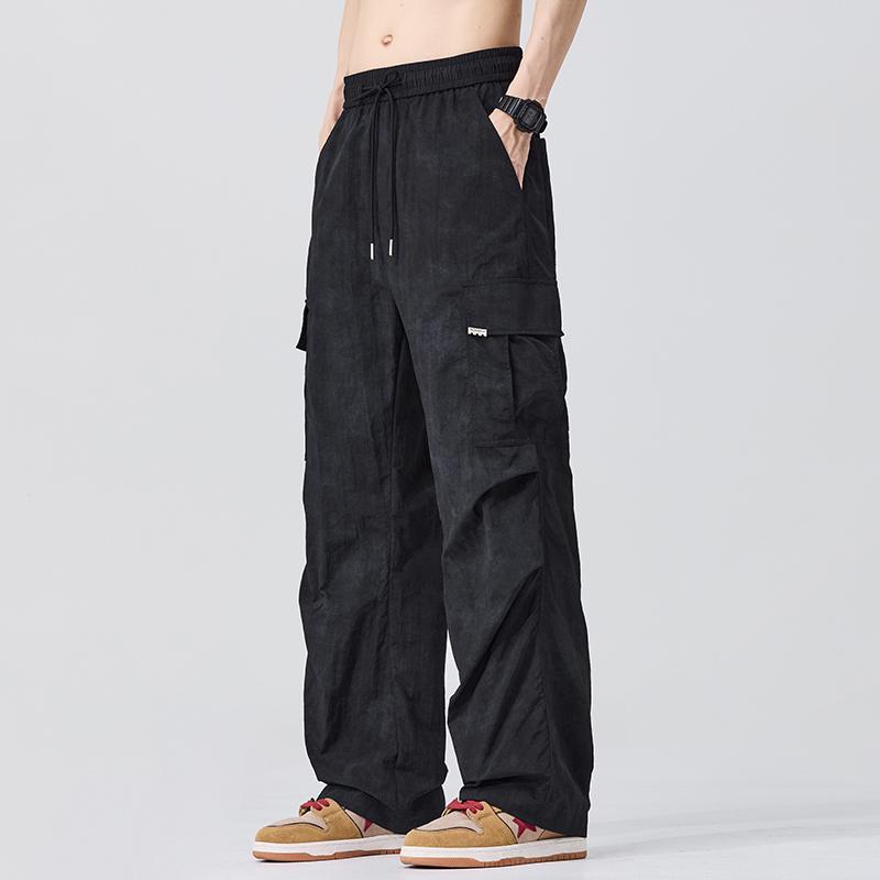 Men Classic Design Multi Flap Pockets Cargo Pants Men Loose Fit Cargo Pants Male Skateboarding Street Camping Trousers