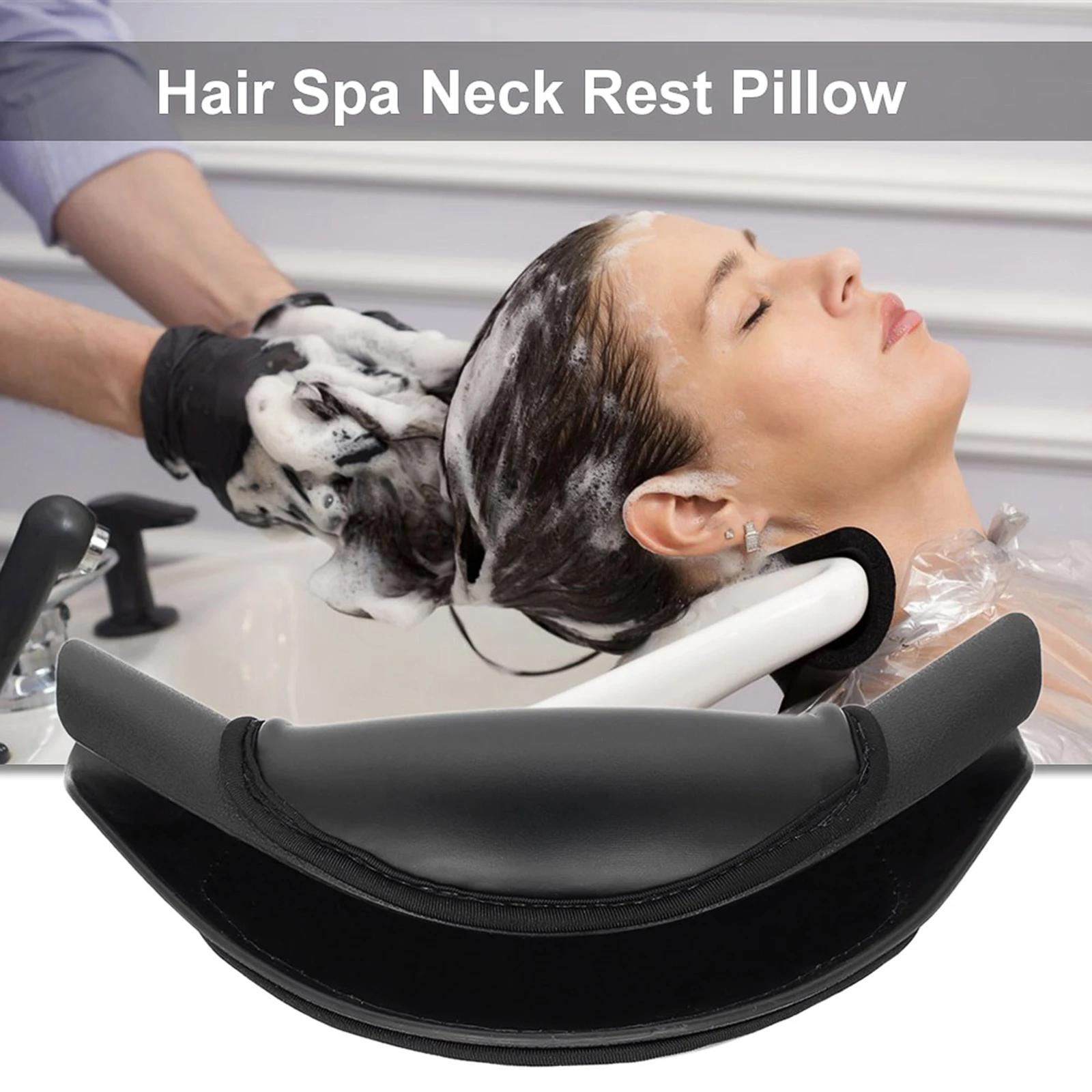 Soft Hair Beauty Washing Sink Cushion Hair Wash Sink Basin Salon Accessories Hair Wash Neck Pillow Rest Shampoo Bowl Gripper nero