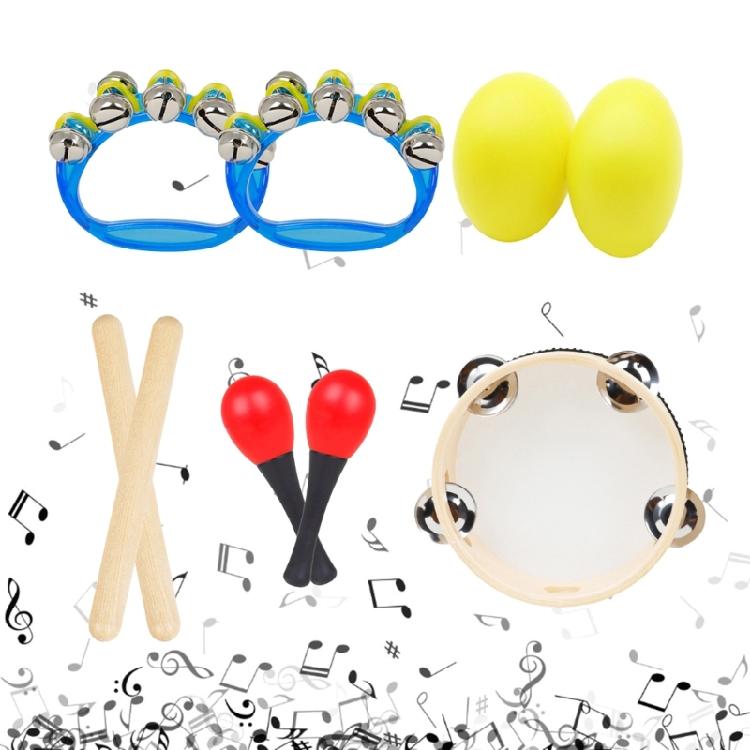 5Pcs Wood Percussion Instruments for Children Preschool Educational Learning Set