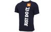 Men's Nike T Shirts Men's Dark Blue Crew Neck Moderate Straight Fit