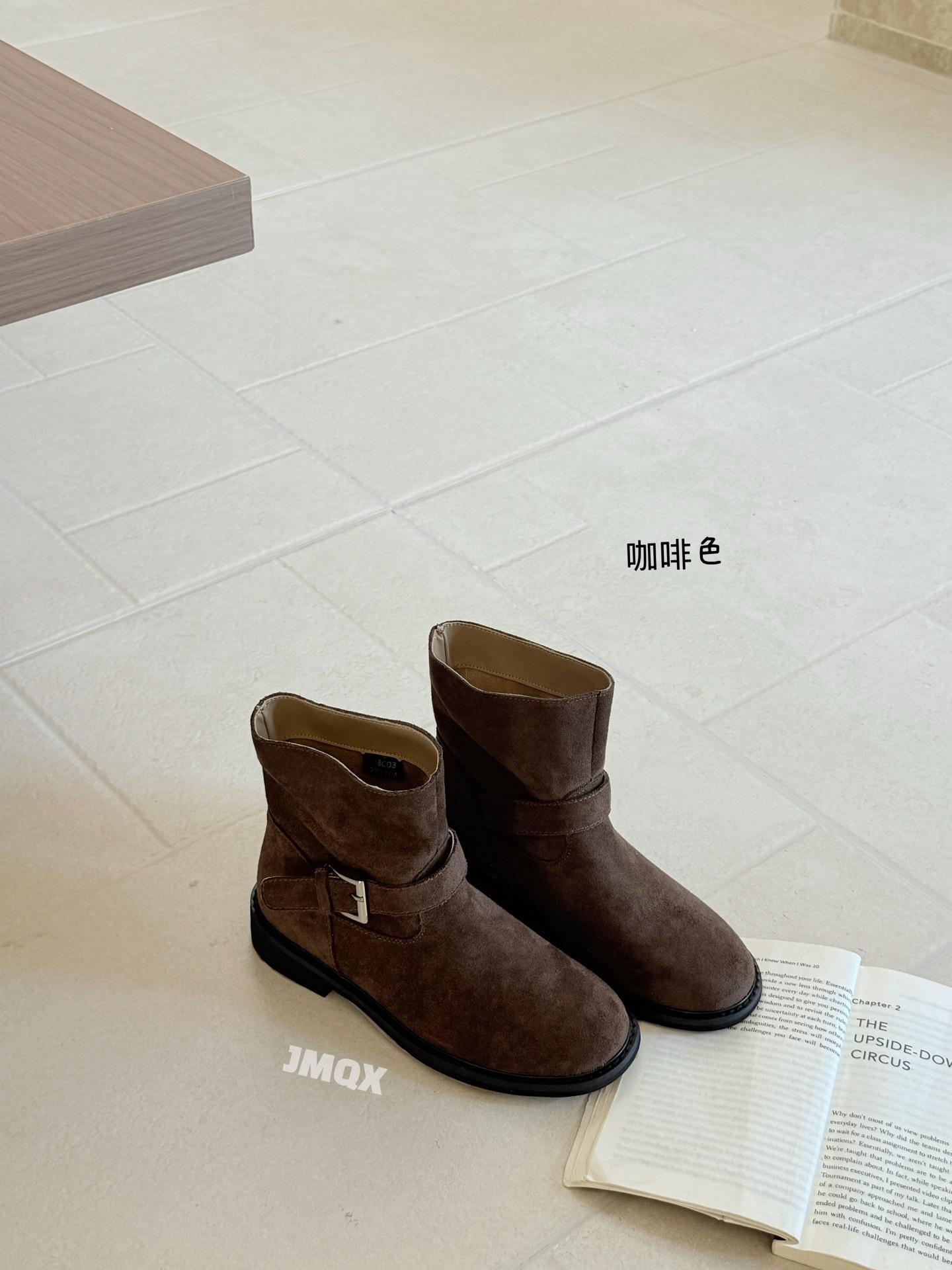 

Корейская версия ретро одинарных ботинок на толстом каблуке, на весну и осень, 2025 новинка, ботильоны челси на низком каблуке с пряжкой, женские ботильоны 39 темно-коричневого