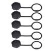 5Pcs USB Waterproof Connector Dust Cover E16 Plastic Female Cap Inner Screw Thread with TPU Chain