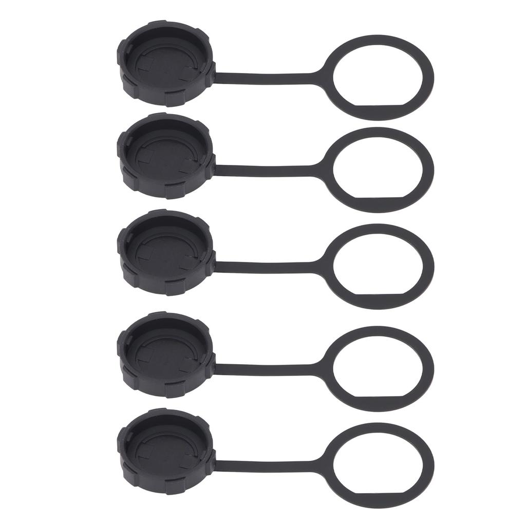5Pcs USB Waterproof Connector Dust Cover E16 Plastic Female Cap Inner Screw Thread with TPU Chain