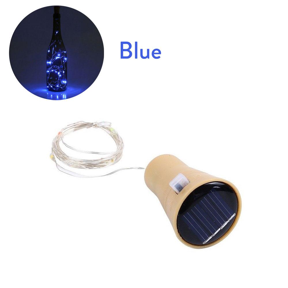 Solar Wine Bottle Led String Fairy Light Lamp Garland Wedding Holiday Christmas Cork 1m 1.5m 2m Wire Lights Party Decoration